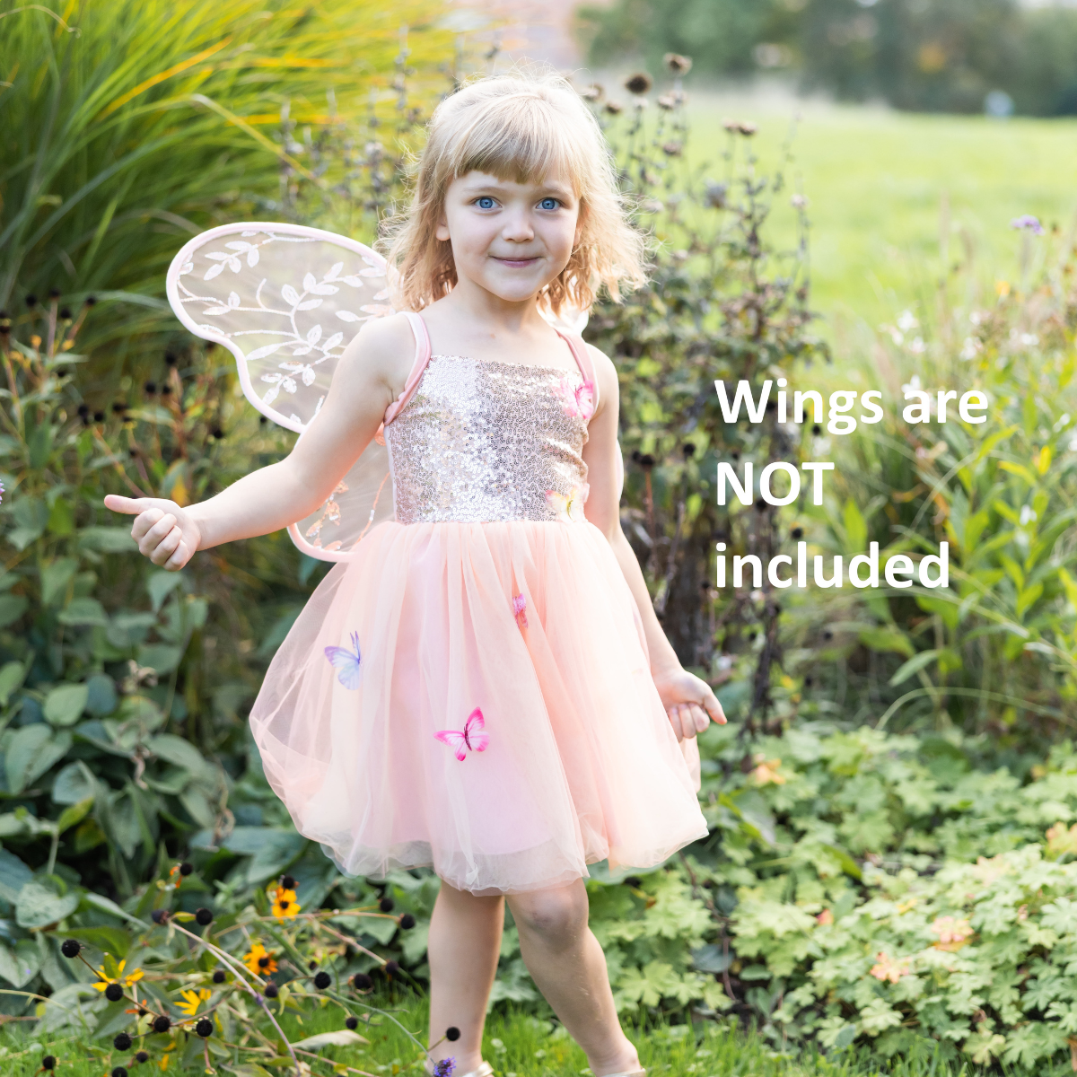 Great Pretenders - Butterfly Bliss Dress, Peach - Size 5-6 Years - Dress up