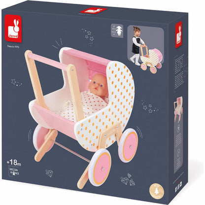 Janod - Candy Chic Doll Stroller - Dolls