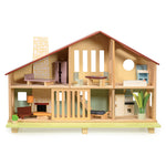 Mentari - Cedar Chalet Dollhouse with Furniture - Dolls