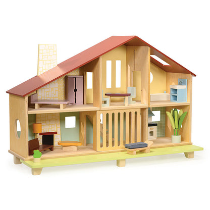 Mentari - Cedar Chalet Dollhouse with Furniture - Dolls