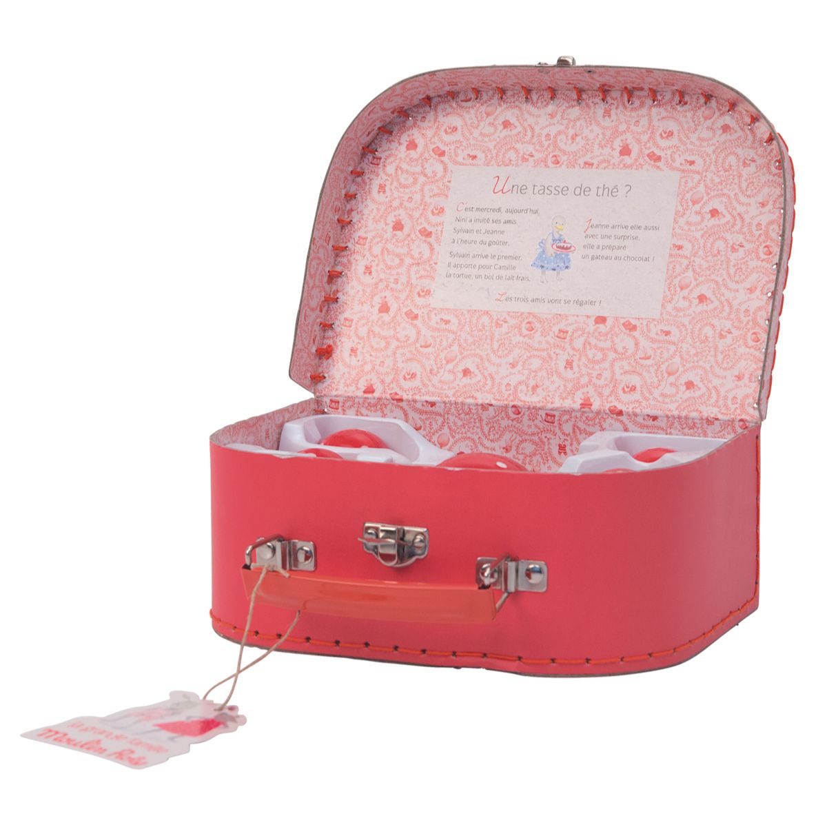 Moulin Roty - Cermaic Tea Party Set with Suitcase - The Big Family - Preschool