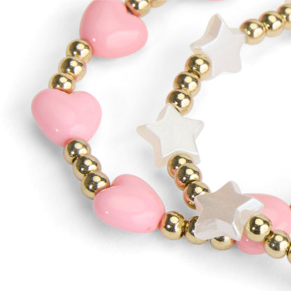 FAO Schwarz - Charm Squad Hearts & Stars Bracelet Set - Fashion Activity and Roleplay