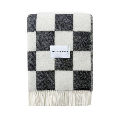 Maison Deux - Checkerboard Blanket - Black/White - Room Decor