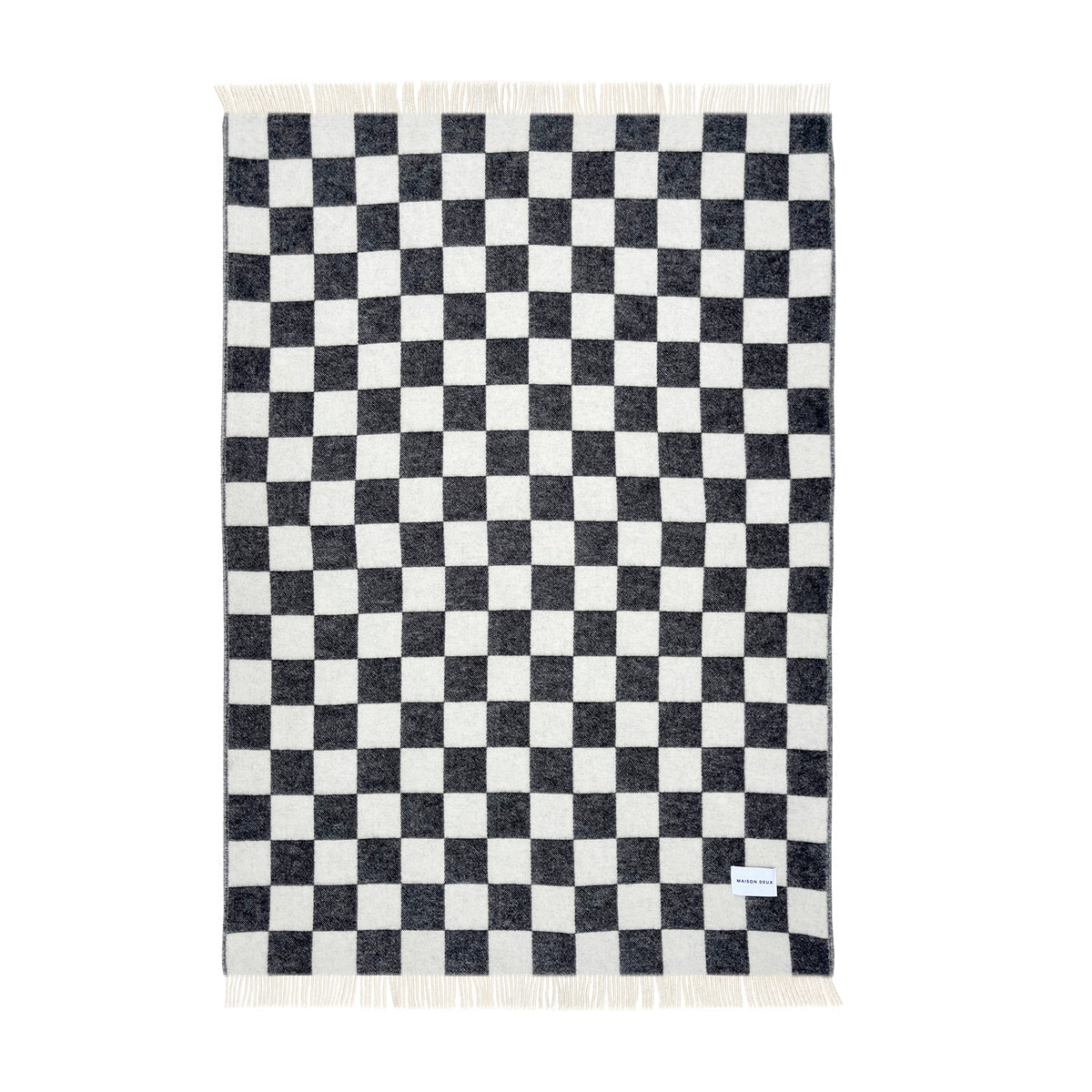 Maison Deux - Checkerboard Blanket - Black/White - Room Decor