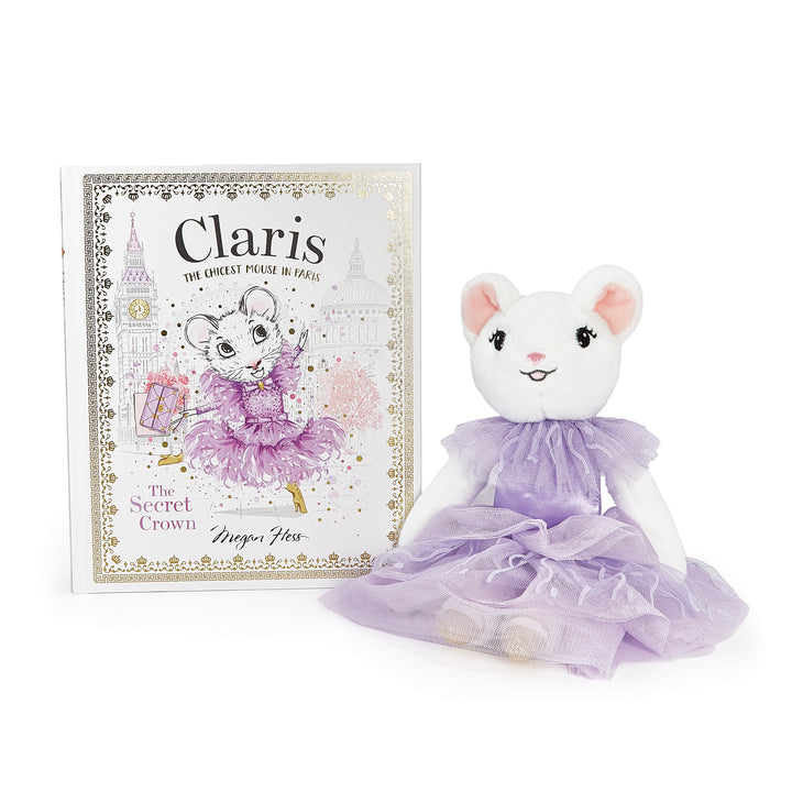 Claris - The Chicest Mouse in Paris™ - Claris The Mouse: The Secret Crown & Oh La La Lilac Plush Book Bundle - Infants