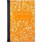 Graphic Image - Composition Notebook in Neon Orange/Gold Leather - Books