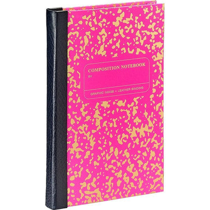 Graphic Image - Composition Notebook in Neon Pink/Gold Leather - Books