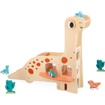 Janod - Dinosaur Garage Playset - Preschool