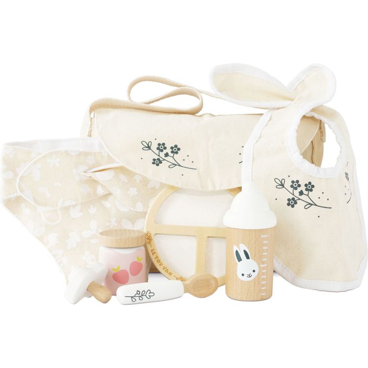 Le Toy Van - Dolls Nursing Kit & Bag - 8 Pieces - Preschool