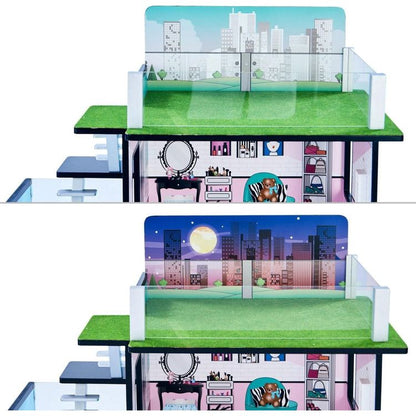 Teamson Kids - Dreamland Barcelona Dollhouse - Turquoise/Black - Preschool