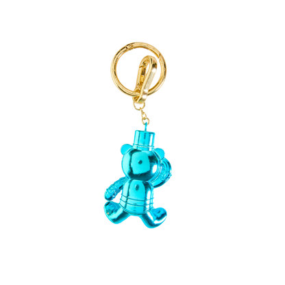 FAO Schwarz - FAO Chrome Bear Keychain - Blue - Souvenirs