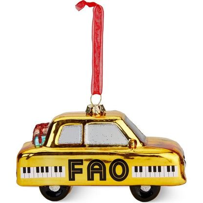 FAO Schwarz - FAO Taxi Glass Ornament - Holiday