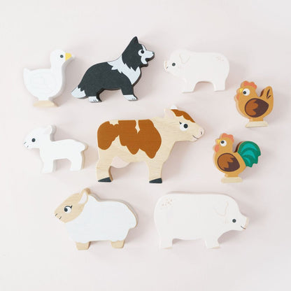 Le Toy Van - Farmyard Stacking Animals & Bag - Infants