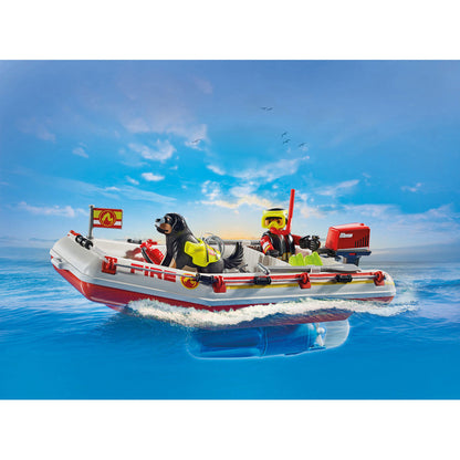 Playmobil - Fireboat with Water Scooter Playset - Preschool