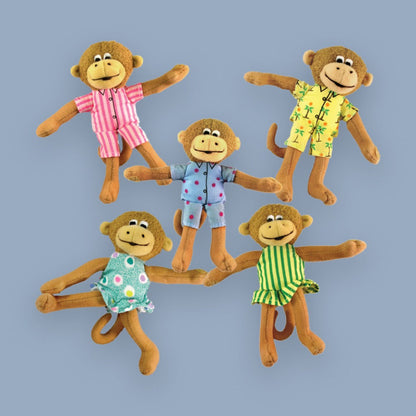 MerryMakers - Five Little Monkeys Finger Puppet Playset - Plush
