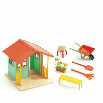 Djeco - Garden Shed Dollhouse Set - Dolls
