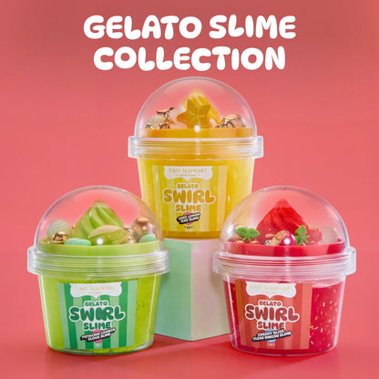FAO Schwarz - Gelato Swirl Slime – Cherry Bliss Clear Bingsu Slime - Creativity