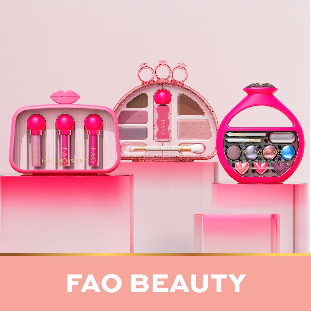 FAO Schwarz - Glimmer & Glam 4‑Piece Lipstick Set - Fashion Activity and Roleplay
