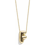 Minibar by BaubleBar - Gold Bubble Initial Necklace - F - Trend Accessories