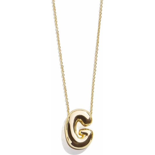 Minibar by BaubleBar - Gold Bubble Initial Necklace - G - Trend Accessories