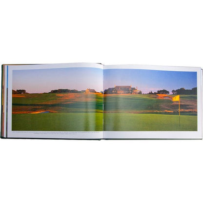 Graphic Image - "Golf Courses: Fairways of the World" Book in Green Bonded Leather - Books