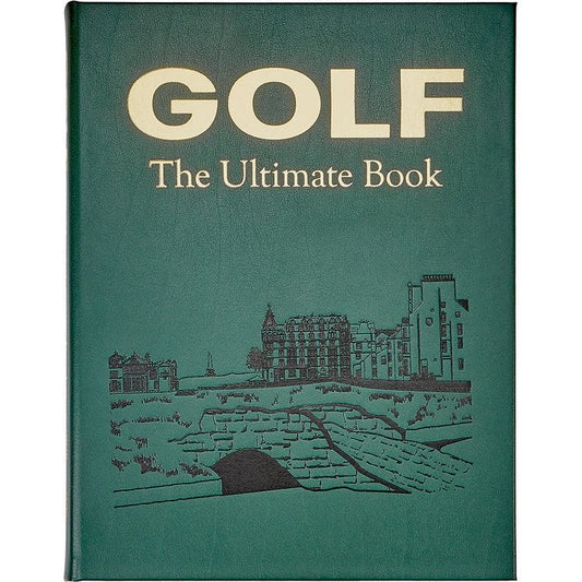 Graphic Image - "Golf: The Ultimate Book" in Green Bonded Leather - Books