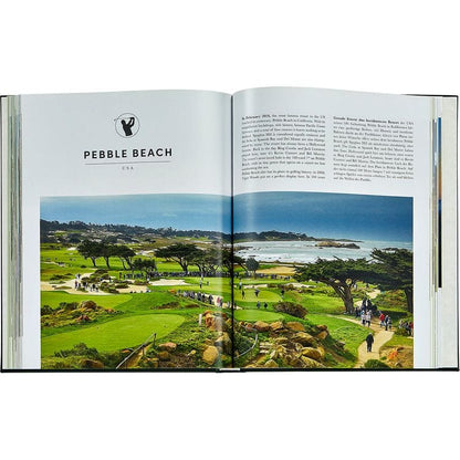 Graphic Image - "Golf: The Ultimate Book" in Green Bonded Leather - Books
