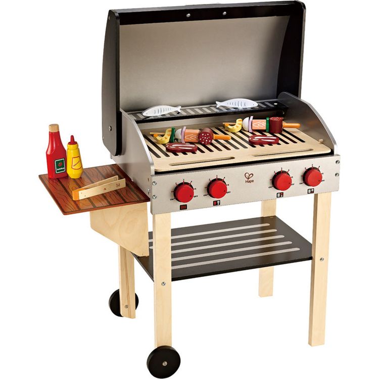 Hape - Gourmet Pretend Play Grill with Food Accessories - Preschool