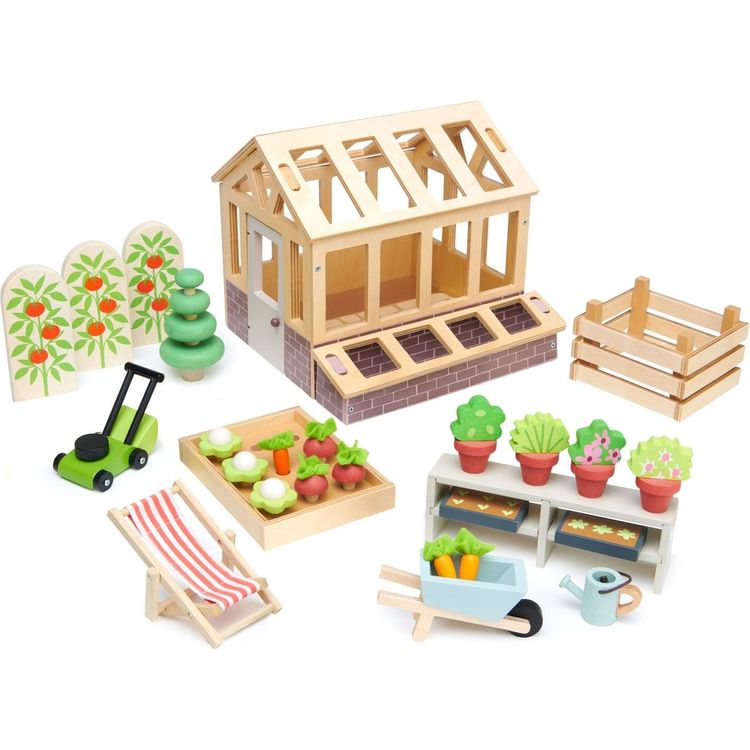 Tender Leaf Toys - Greenhouse and Garden Set - Preschool