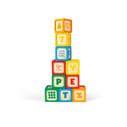 Hape - Grip-n-Stack Silicone & Wood Blocks - Preschool