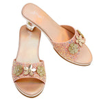 Souza - High-Heel Clarisse Slipper (Gold Peach) - Size 8-9 - Dress up