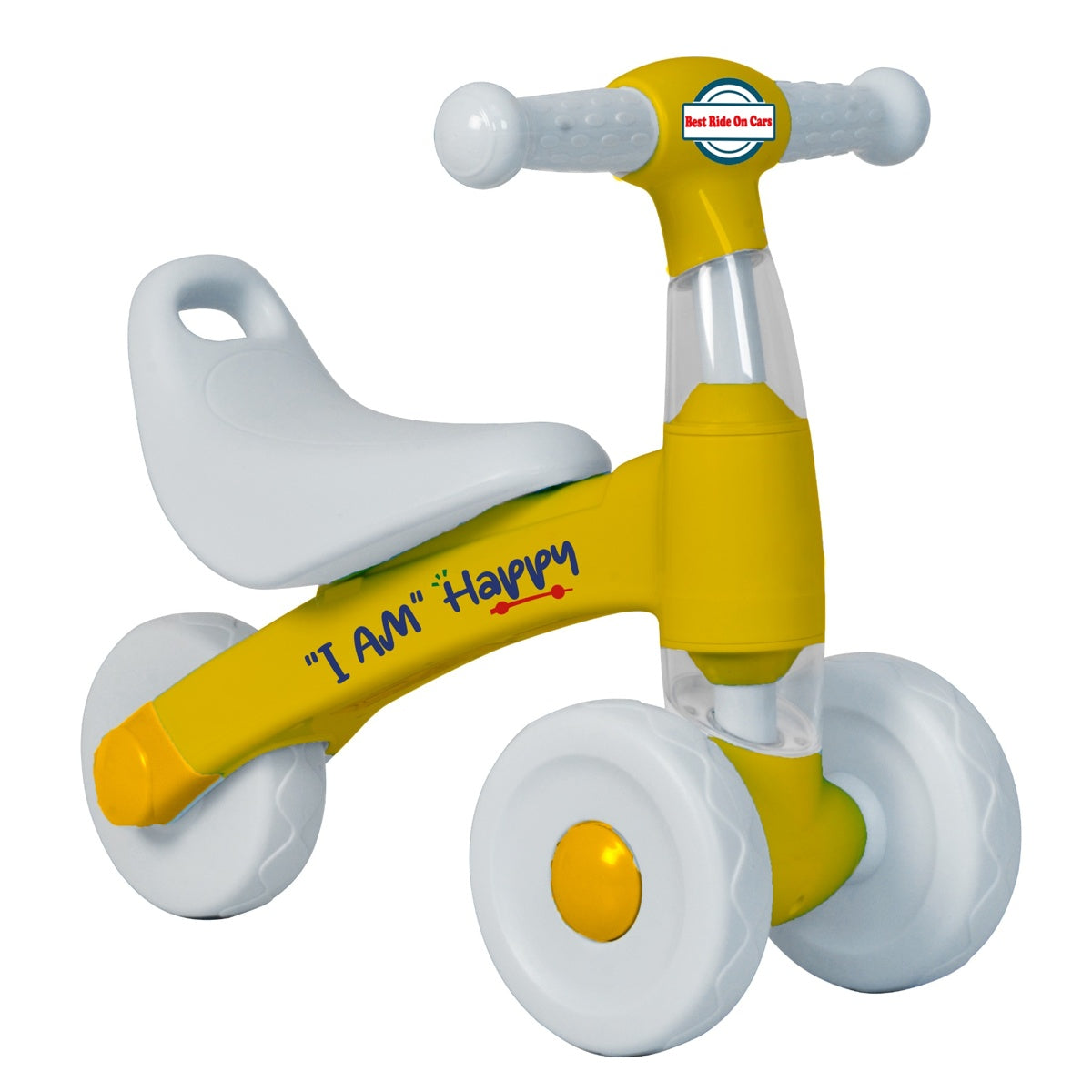 Best Ride on Cars - I am Happy Yellow Trike - Outdoor