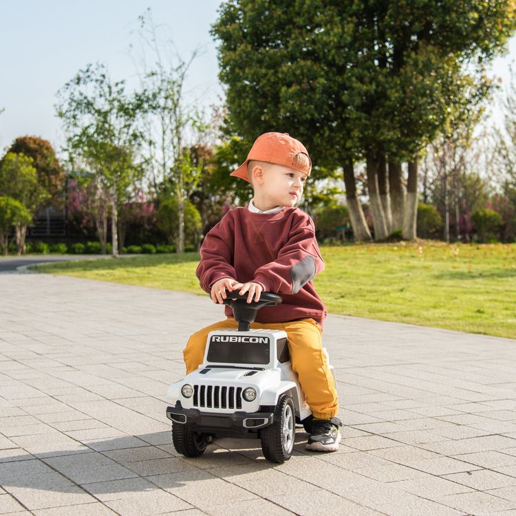 Freddo - Jeep Rubicon Foot to Floor Ride On - White - Outdoor