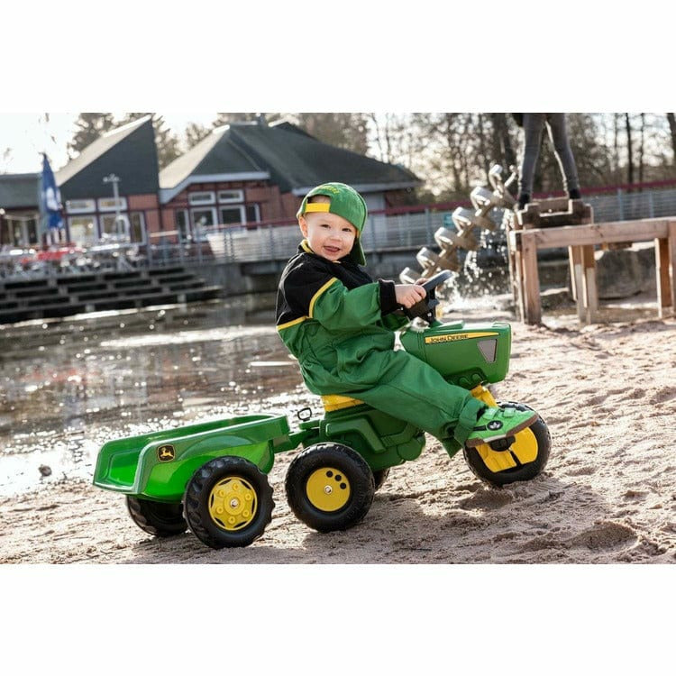 John Deere - John Deere 3-Wheel Pedal Tractor with Trailer - Preschool