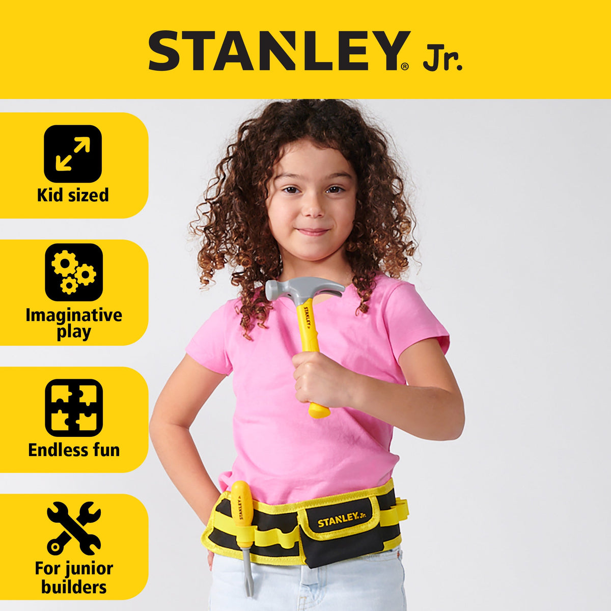 Stanley Jr. - Kids Tool Box - 25-Piece Toy Tool Set - Preschool