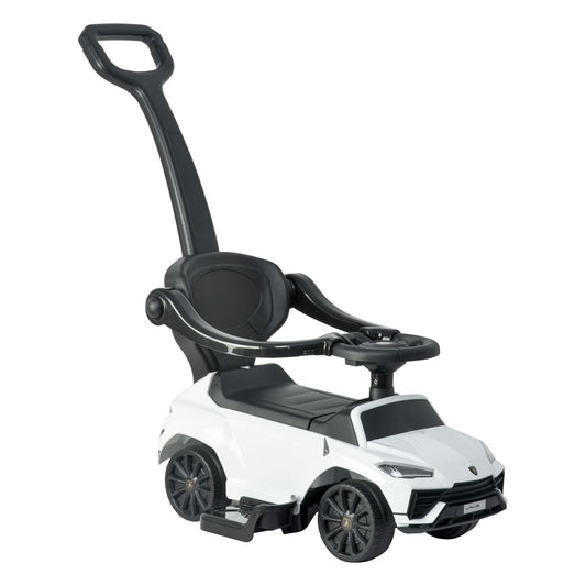 Best Ride on Cars - Lamborghini Urus 3 In 1 Push Car - White - Outdoor