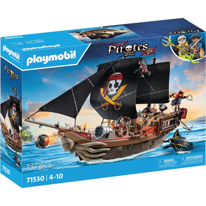 Playmobil - Large Pirate Ship Playset - Preschool