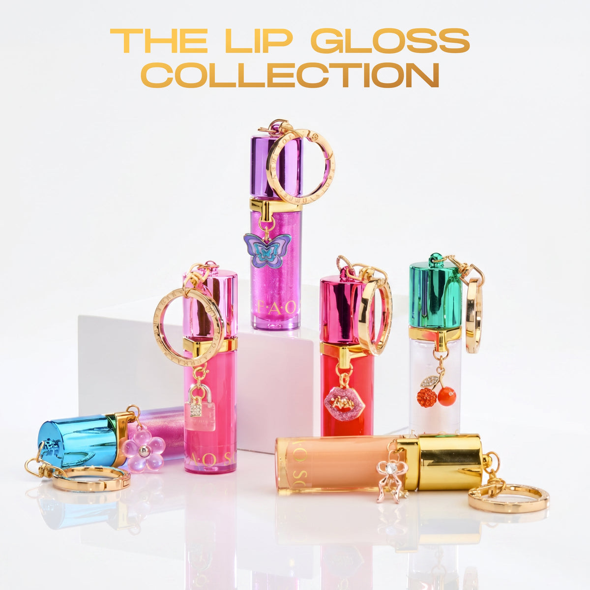 FAO Schwarz - Lip Gloss Keychain – Soft Vibe - Fashion Activity and Roleplay