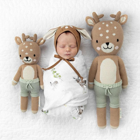 Cuddle And Kind - Little 13" Elliott the Fawn Hand-Knit Doll - Plush