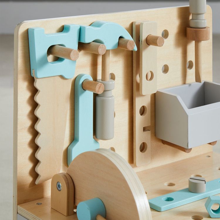 Wonder & Wise - Little Builder Wooden Construction Workbench - Preschool