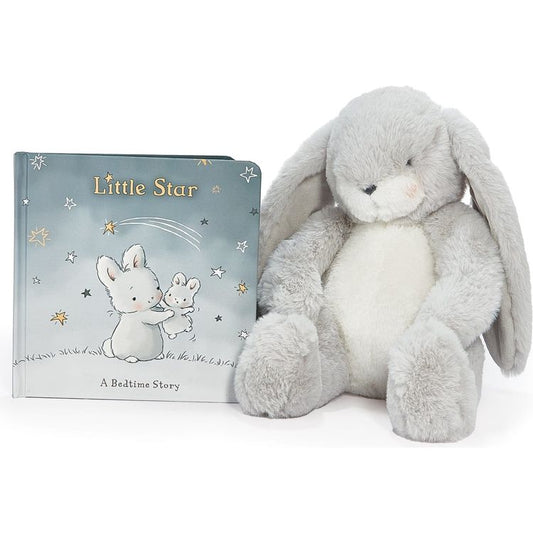 Bunnies By The Bay - Little Nibble Bunny (Gray) Book & Plush Bundle - Infants