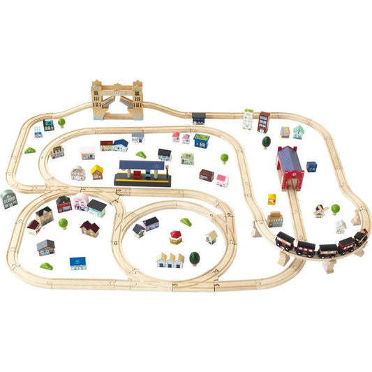 Le Toy Van - London Wood Train Set – 120 Pieces - Preschool
