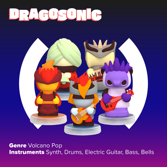 Loops Lab® - Loops Lab Dragosonic: 5 Figurines Volcano Pop Band - Electronics