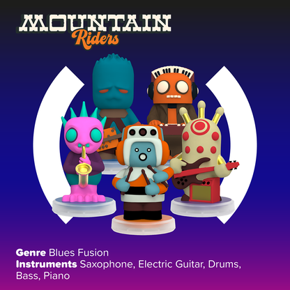 Loops Lab® - Loops Lab Mountain Riders: 5 Figurines Blues Fusion Band - Electronics