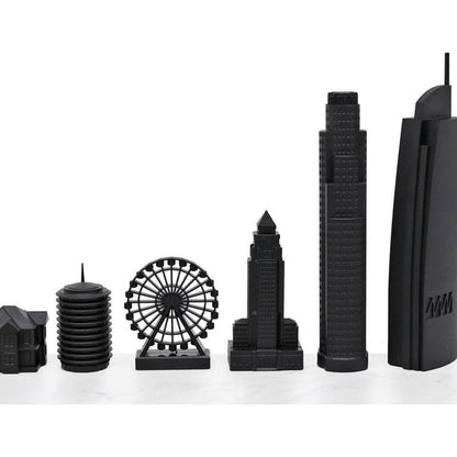 Skyline Chess - Los Angeles Edition Acrylic Chess Set with Wood Map Board - Games