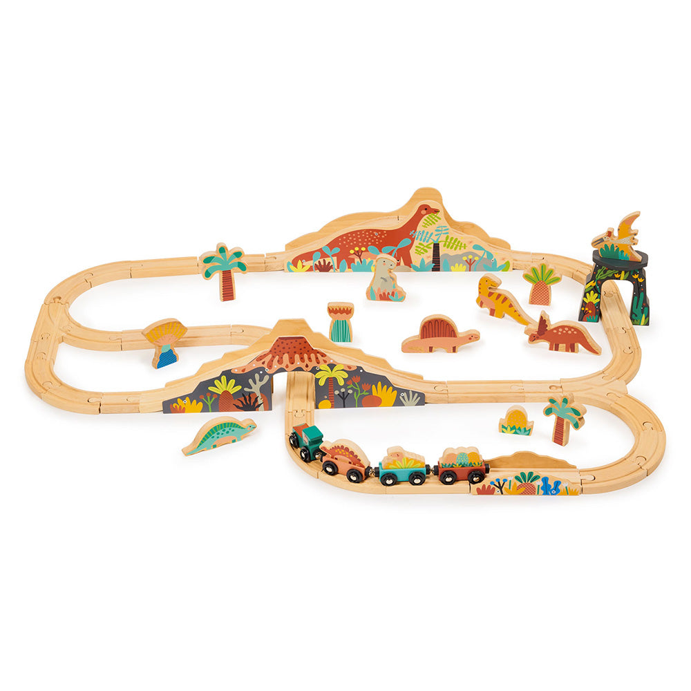 Mentari - Lost World Dinosaur Railway Set - Preschool