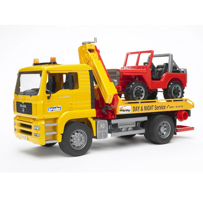 Bruder - MAN TGA Breakdown Truck with Cross Country Vehicle - Vehicles