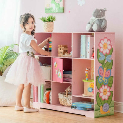 Teamson Kids - Magic Garden Adjustable Cube Bookshelf - Room Decor
