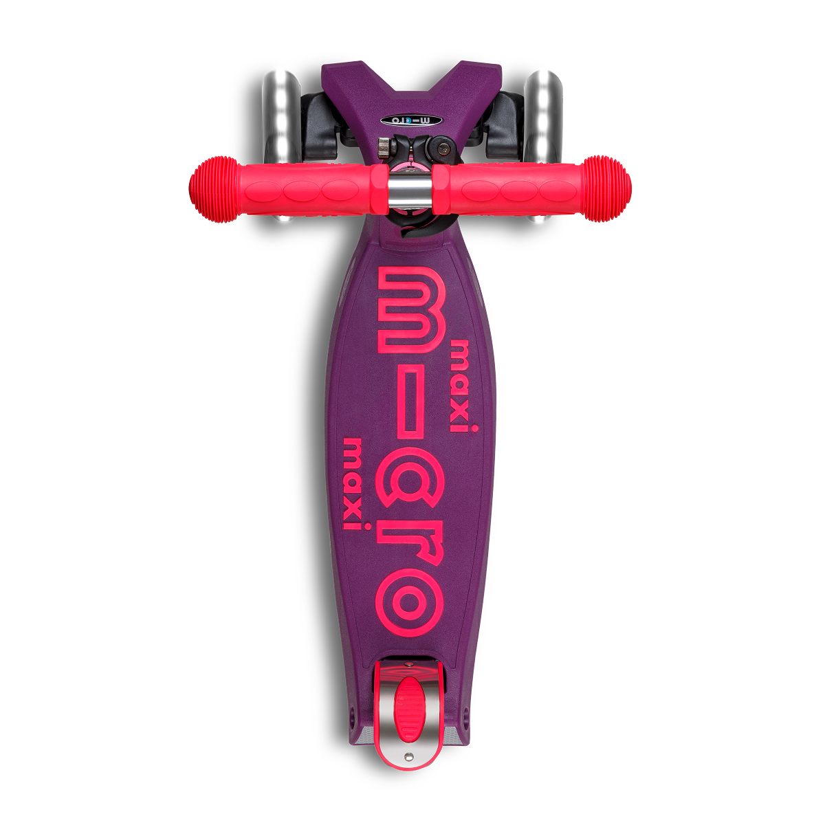 Micro Kickboard - Maxi Deluxe Foldable Neon LED Scooter - Ultra Pink - Outdoor