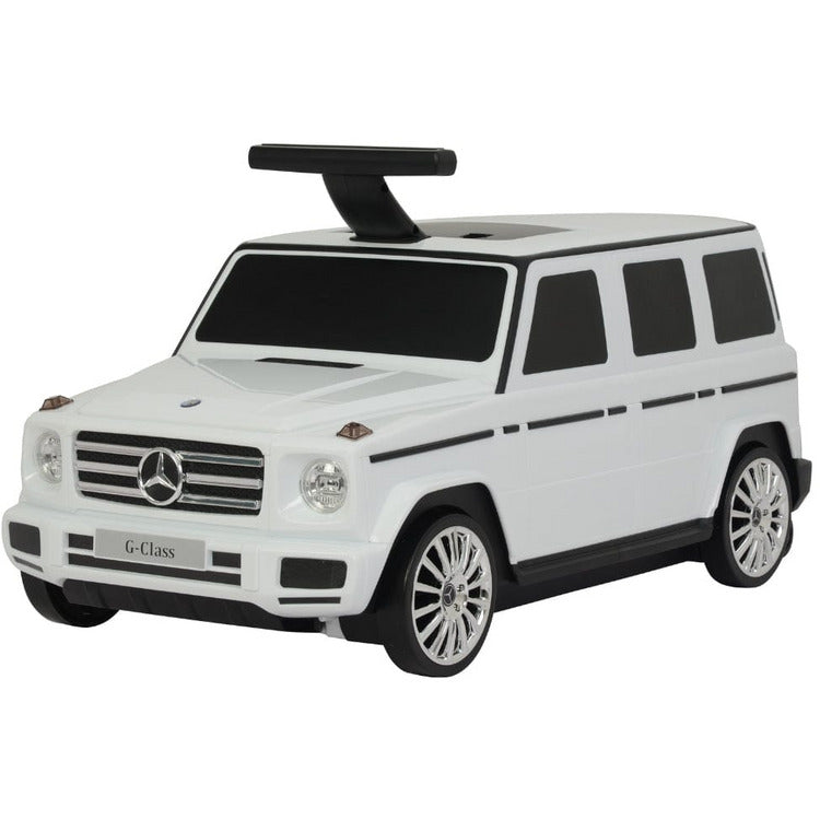 Best Ride on Cars - Mercedes G Class Suitcase - White - Outdoor